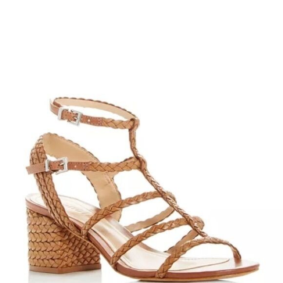 SCHUTZ Rosalia Strappy Block-Heel Sandals 9 - Picture 2 of 10